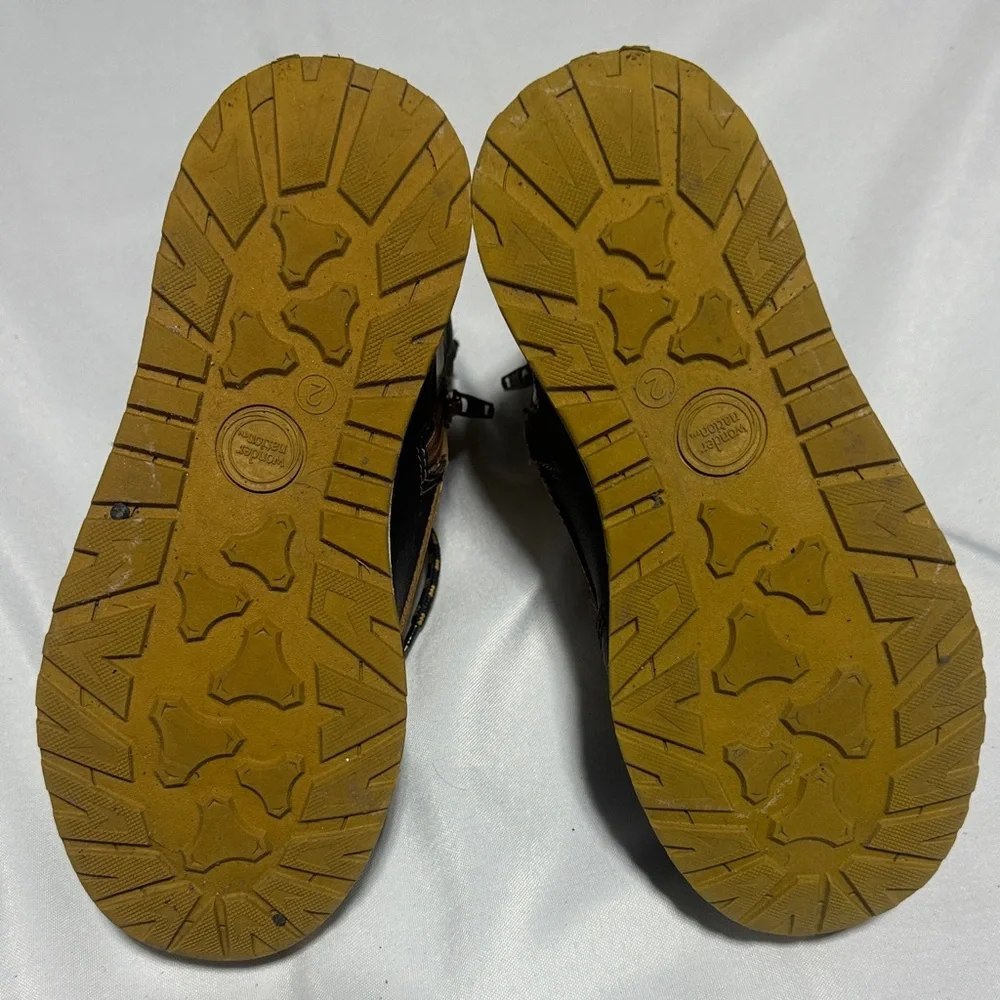 Wonder Nation Brown and Black Kids Boots